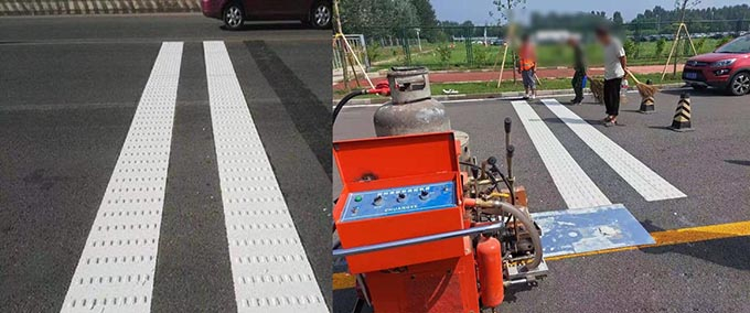 哈爾濱雙組份劃線 雙實線劃線