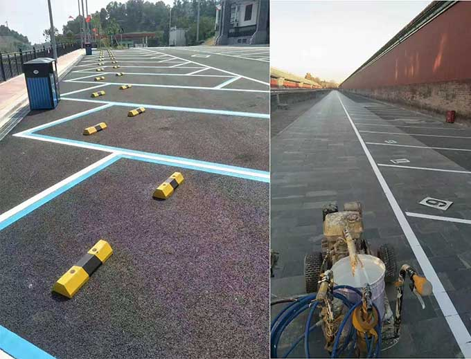 哈爾濱停車(chē)場(chǎng)劃線 熱熔劃線