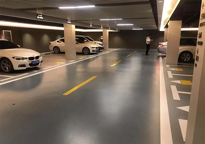 哈爾濱市政道路地下停車(chē)場(chǎng)車(chē)位劃線施工