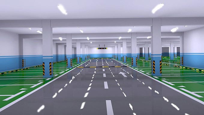 哈爾濱地下車庫劃線施工